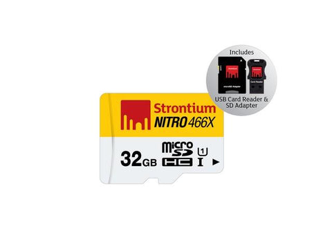Strontium Micro SD Nitro UHS-1 with SD & USB Reader 32GB