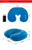 U Shaped AIR Pillow Inflatable Portable Travel Neck Cushion Camp Beach Car Plane Head Rest Bed Sleep Light Weight EasyTo Carry