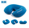 U Shaped AIR Pillow Inflatable Portable Travel Neck Cushion Camp Beach Car Plane Head Rest Bed Sleep Light Weight EasyTo Carry