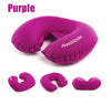 U Shaped AIR Pillow Inflatable Portable Travel Neck Cushion Camp Beach Car Plane Head Rest Bed Sleep Light Weight EasyTo Carry