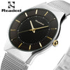 Men's Watches Stainless Steel Band Mesh Analog Quartz Wristwatch Ultra Thin Dial Luxury Watch Men clock male reloj hombre