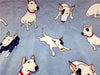 Blue Pink Bull Terrier Printed Flannel Fabric Baby kid Bed Blanket Cover for Sofa/ Travel/ Car Plaids 200X150cm