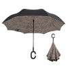 Drop Shipping Windproof Reverse Folding Double Layer Inverted Chuva Umbrella Self Stand Rain Protection C-Hook Hands For Car