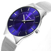 Men's Watches Stainless Steel Band Mesh Analog Quartz Wristwatch Ultra Thin Dial Luxury Watch Men clock male reloj hombre