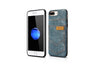 Fashion Cowboy Jean Leather & Silicone Back Cover Case For Apple iPhone 7/ 7 Plus Phone Cases Accessories With Outer Card Holder