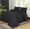 Black/White Luxury Duvet Cover Set Pinch Pleat 2/3pcs Twin/Queen/King Size Bedclothes Bedding Sets (No filling No sheet)