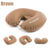 U Shaped AIR Pillow Inflatable Portable Travel Neck Cushion Camp Beach Car Plane Head Rest Bed Sleep Light Weight EasyTo Carry