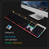 Metoo Mechanical Keyboard 87/104 Anti-ghosting Luminous Blue Black Switch LED Backlit wired Gaming Keyboard Russian stickers