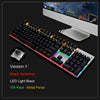 Metoo Mechanical Keyboard 87/104 Anti-ghosting Luminous Blue Black Switch LED Backlit wired Gaming Keyboard Russian stickers