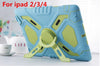 Brand Hybrid Armor Waterproof Shockproof Dustproof Kids Safe Stand Case Cover For ipad mini 1/2/3 Retina ipad 2 3 4 Air Shell