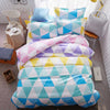Sookie Home Textile 3pcs King Size Colorful Bedding Sets Pretty Geometric Plaid 4pcs Duvet Cover Sets Pillowcases Pillow Covers