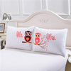 BeddingOutlet Body Pillowcase Mr and Mrs Owls Romantic Pillow Case Soft Pillow Cover Valentine's Day Gift Home Textiles One Pair