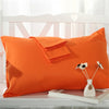 BeddingOutlet Gray Pillow Case Rectangle Solid Color Bedclothes 100% Cotton Soft Decorative Pillow Covers 48cmx74cm 2Pcs Hot
