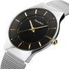 Men's Watches Stainless Steel Band Mesh Analog Quartz Wristwatch Ultra Thin Dial Luxury Watch Men clock male reloj hombre
