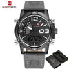 2017 NAVIFORCE Men's Fashion Sport Watches Men Quartz Analog LED Clock Man Leather Military Waterproof Watch Relogio Masculino
