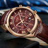 2017 luxury brand newFashion Leather Strap Multifunction Watches Men Quartz Watch Waterproof Wristwatches Male Table Relojes