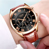 2017 luxury brand newFashion Leather Strap Multifunction Watches Men Quartz Watch Waterproof Wristwatches Male Table Relojes