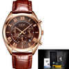 2017 luxury brand newFashion Leather Strap Multifunction Watches Men Quartz Watch Waterproof Wristwatches Male Table Relojes
