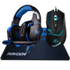 3200DPI 6 Button Wired Pro Gaming Mouse Optical Gamer Mouse+EACH G2000 Hifi Pro Gaming Headphone Headset+Gaming Mouse Pad Gift