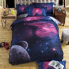 2017 3D Bedding Sets Universe Outer Space Blue Galaxy New 4/3pcs Quilt Duvet Cover Bed Sheet Sell Pillowcase Twin Queen XK003