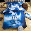 2017 3D Bedding Sets Universe Outer Space Blue Galaxy New 4/3pcs Quilt Duvet Cover Bed Sheet Sell Pillowcase Twin Queen XK003