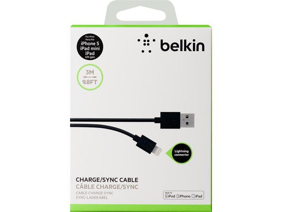 Belkin Lightning Charge & Sync Cable 3m - Black