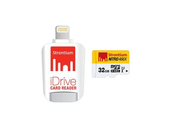 Strontium NITRO MicroSD Card with iDrive Card Reader 32GB