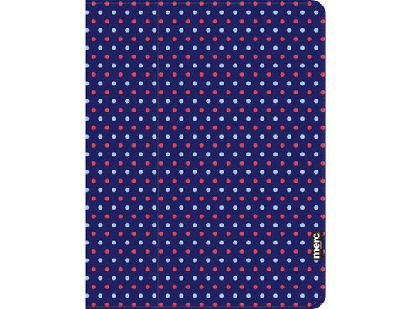 Merc iPad Air Hardshell Fabric Book Polkadot - Blue and Red
