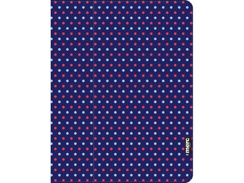 Merc iPad Air Hardshell Fabric Book Polkadot - Blue and Red