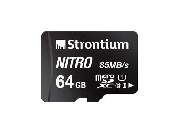 Strontium Nitro 64GB micro SD Single Pack ? 85MB/s U1 Class
