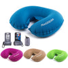 U Shaped AIR Pillow Inflatable Portable Travel Neck Cushion Camp Beach Car Plane Head Rest Bed Sleep Light Weight  EasyTo Carry