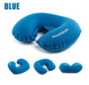 U Shaped AIR Pillow Inflatable Portable Travel Neck Cushion Camp Beach Car Plane Head Rest Bed Sleep Light Weight  EasyTo Carry