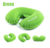 U Shaped AIR Pillow Inflatable Portable Travel Neck Cushion Camp Beach Car Plane Head Rest Bed Sleep Light Weight  EasyTo Carry
