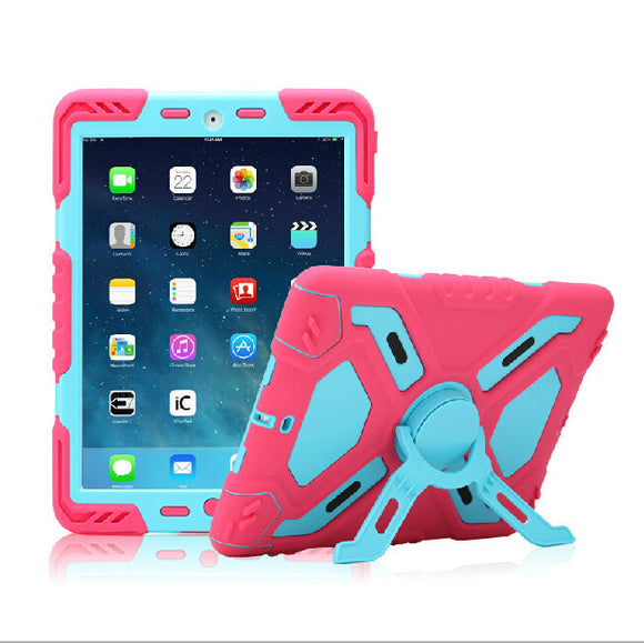 Brand Hybrid Armor Waterproof Shockproof Dustproof Kids Safe Stand Case Cover For ipad mini 1/2/3 Retina ipad 2 3 4 Air Shell