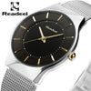 Men's Watches Stainless Steel Band Mesh Analog Quartz Wristwatch Ultra Thin Dial Luxury Watch Men clock male reloj hombre