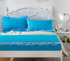SunnyRain 2-Pieces Solid Color Pillow Cover Rectangle Bed Pillow Case Cotton Pillowcase Lace Edge Solf Easy Care 48x74cm
