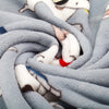 Blue Pink Bull Terrier Printed Flannel Fabric Baby kid Bed Blanket Cover for Sofa/ Travel/ Car Plaids 200X150cm