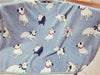 Blue Pink Bull Terrier Printed Flannel Fabric Baby kid Bed Blanket Cover for Sofa/ Travel/ Car Plaids 200X150cm