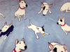 Blue Pink Bull Terrier Printed Flannel Fabric Baby kid Bed Blanket Cover for Sofa/ Travel/ Car Plaids 200X150cm