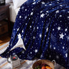 Bright stars bedspread blanket 200x230cm  High Density Super Soft Flannel Blanket to on for the sofa/Bed/Car Portable Plaids
