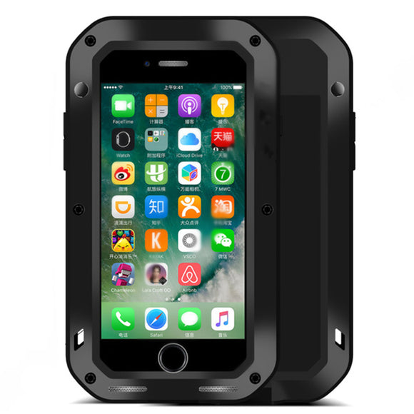 Heavy Aluminum Gorilla Glass Metal Cover For iPhone 7 Plus 6 6S 6Plus 5 5S SE Case Water Resistant Shockproof Mobile Accessories