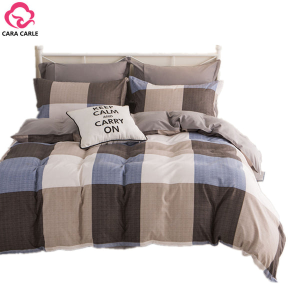 CARA CARLE Bedding Set 4pcs Bedclothes Duvet Cover Bed Sheet Bedspread King Queen Twin Size Bed Linen Cotton housse de couette