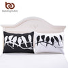 BeddingOutlet Birds Pillowcase Cover Black and White Bedclothes Plain Printed Decorative Pillow Case Family Gift a Pair 2 Sizes