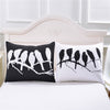 BeddingOutlet Birds Pillowcase Cover Black and White Bedclothes Plain Printed Decorative Pillow Case Family Gift a Pair 2 Sizes