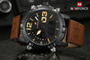 2017 NAVIFORCE Men's Fashion Sport Watches Men Quartz Analog LED Clock Man Leather Military Waterproof Watch Relogio Masculino