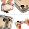 SUPER Waterproof Sports Phone Cases Cover 170 Degrees Wide Angle Lens for iPhone 6 & 6s Built-in Longer for GoPro Adapter