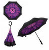 Drop Shipping Windproof Reverse Folding Double Layer Inverted Chuva Umbrella Self Stand Rain Protection C-Hook Hands For Car