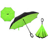 Drop Shipping Windproof Reverse Folding Double Layer Inverted Chuva Umbrella Self Stand Rain Protection C-Hook Hands For Car