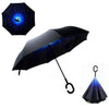 Drop Shipping Windproof Reverse Folding Double Layer Inverted Chuva Umbrella Self Stand Rain Protection C-Hook Hands For Car