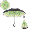 Drop Shipping Windproof Reverse Folding Double Layer Inverted Chuva Umbrella Self Stand Rain Protection C-Hook Hands For Car